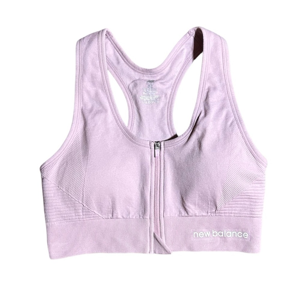 New Balance Medium Impact Light Pink Sports Bra Size Medium